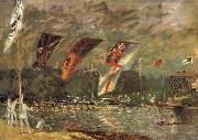 Jean-Antoine Watteau Regattas at Molesey oil painting